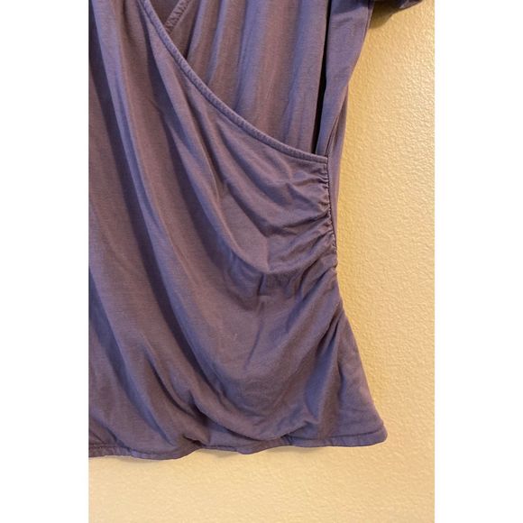 Modcloth purple gray wrap Top - Picture 3 of 5